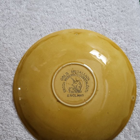 Gold Medallion Enoch Wedgwood Tunstall Tea Cup Saucer Set Of 4 GUC - Picture 11 of 12